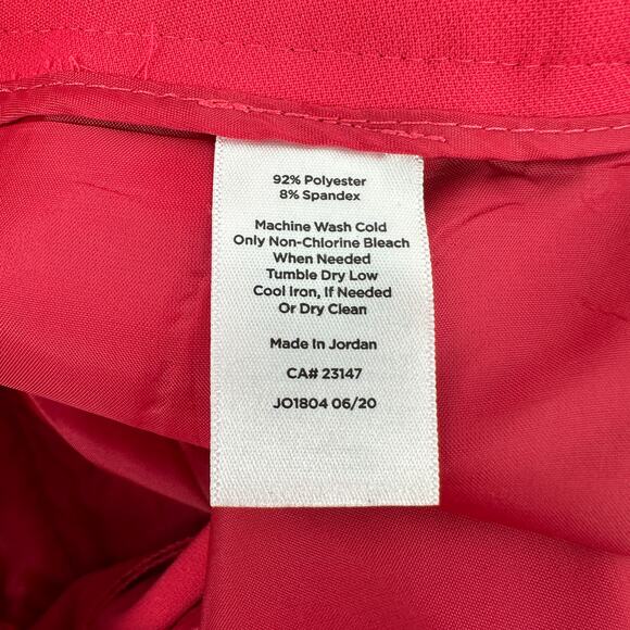 Talbots Cropped Pink Tie Belt Pockets Career Slacks Pants Womens 10 Petite - Picture 9 of 9